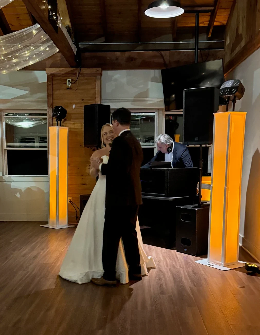 Said Hamideh MC'ing a couple's first dance